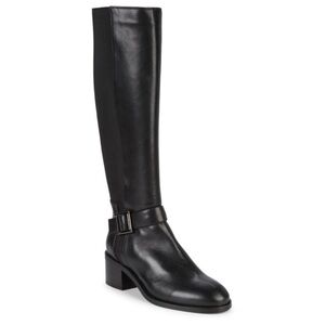 AQUATALIA Jessa Calf Leather Knee-High Boots with Elastic